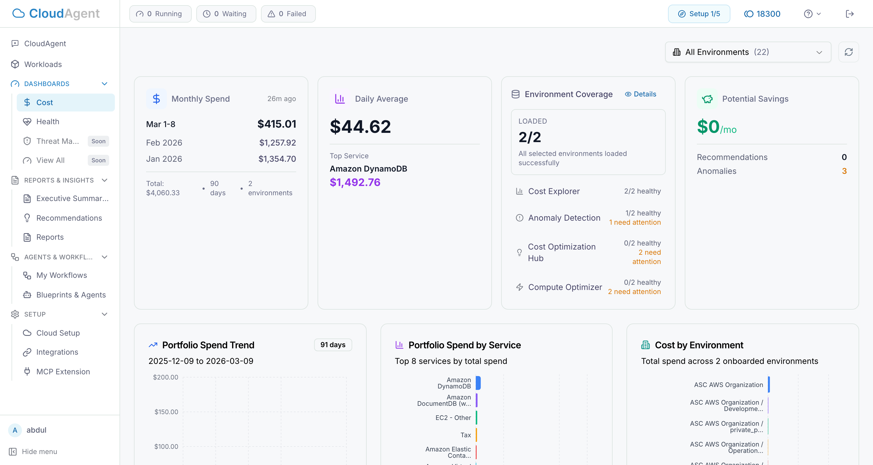 Cost Dashboard